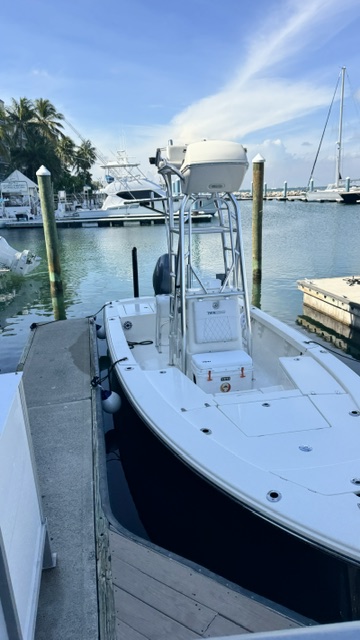 Bow and console of the Pathfinder from the dock